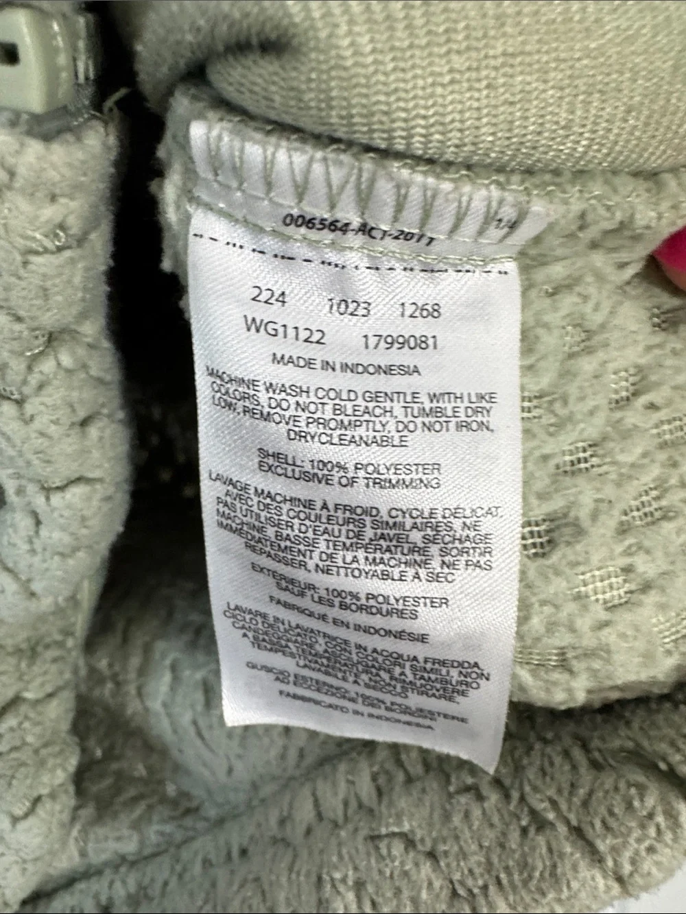 Columbia Kids Sage Green Quilted Fleece Jacket Sz Medium Teddy Bear Cozy Fluffy